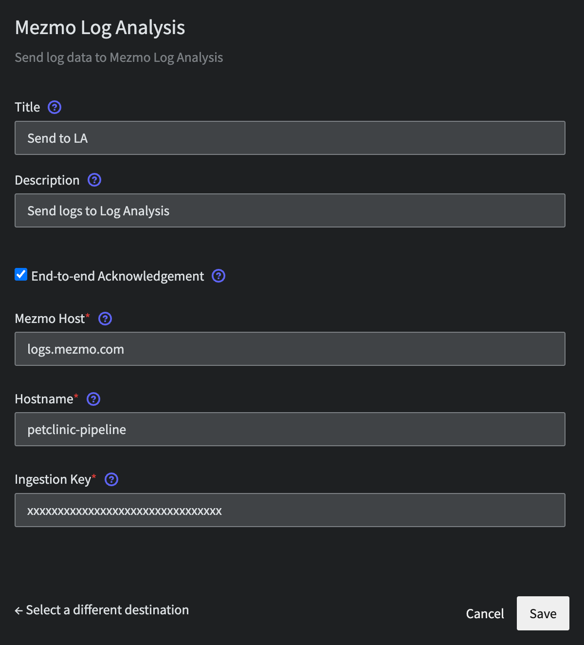 Configured - Log Analysis