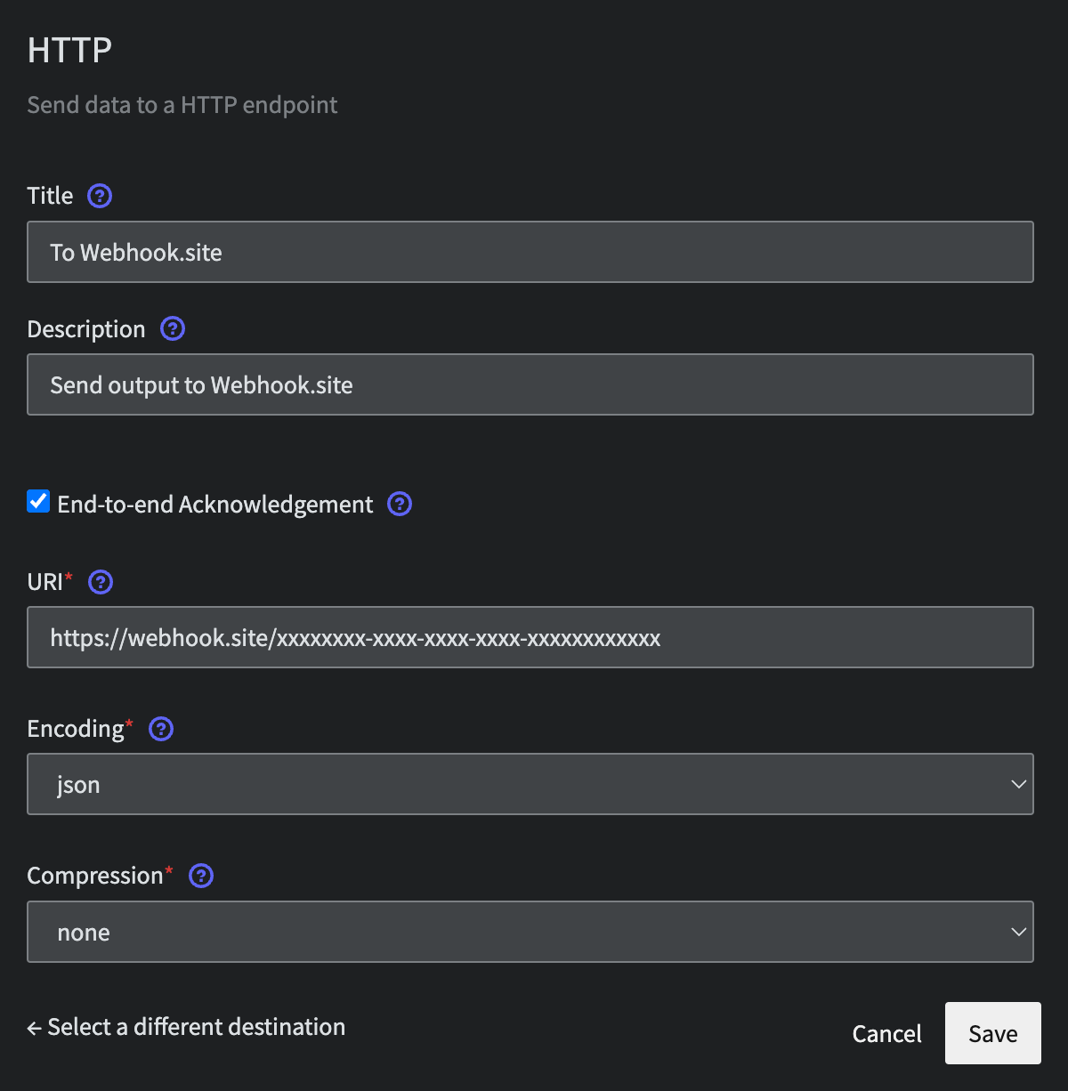 Configured - Webhook.site