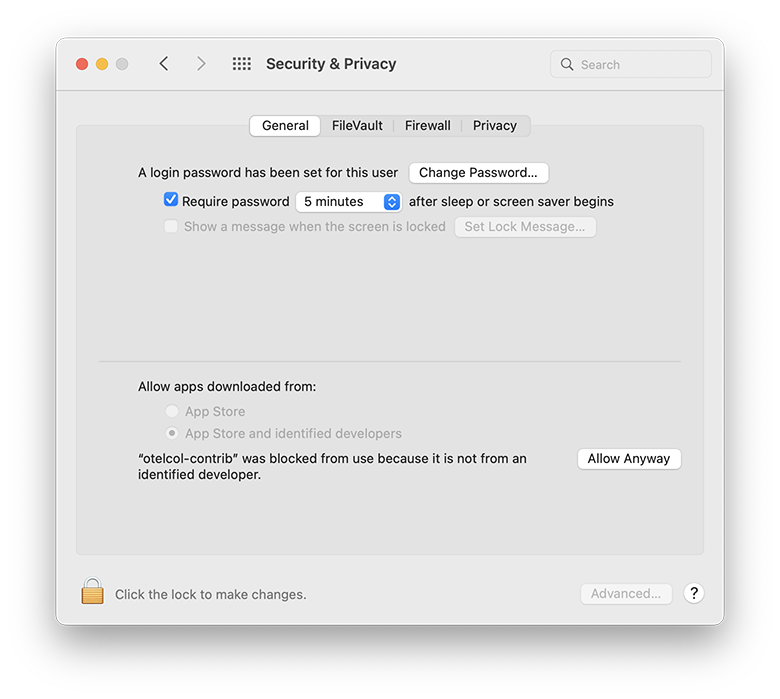 Identified Developer Warning