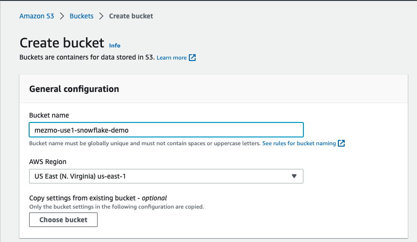 Create S3 Bucket